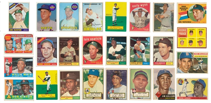 1951-1969 Topps Collection (1,075+) Including Many Hall of Famers